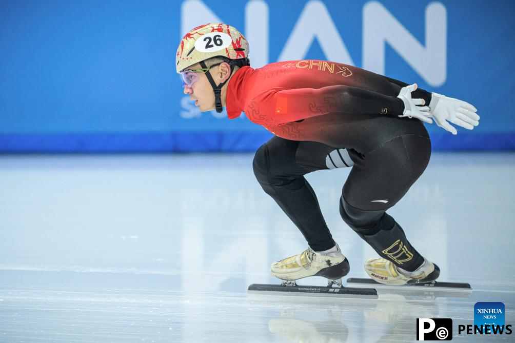 Chinese skaters attend training session ahead of competition at Asian Winter Games