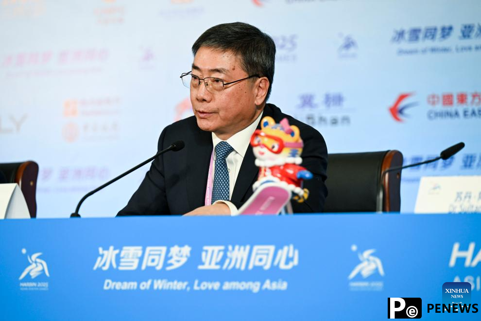 Media briefing held by Olympic Council of Asia, Harbin Asian Winter Games Organizing Committee