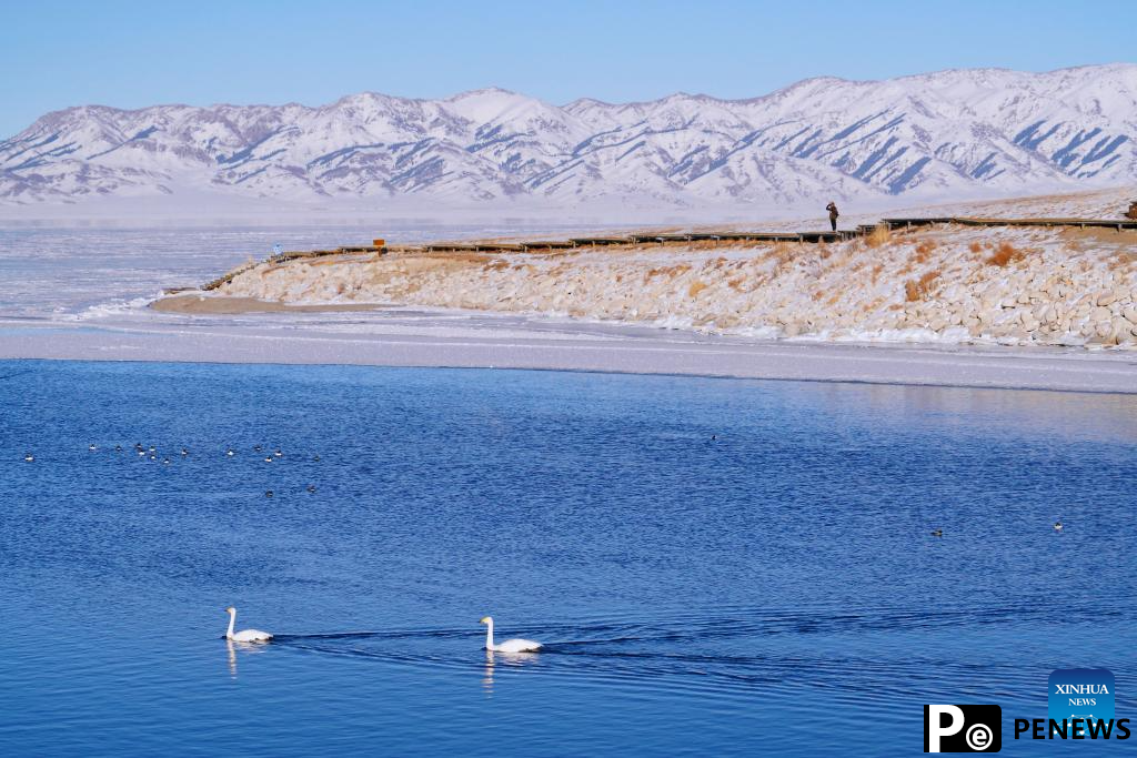 View of Sayram Lake in China