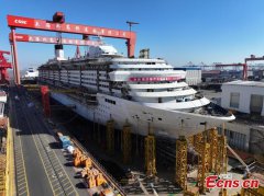China completes hull assembly of 2nd homegrown large cruise ship