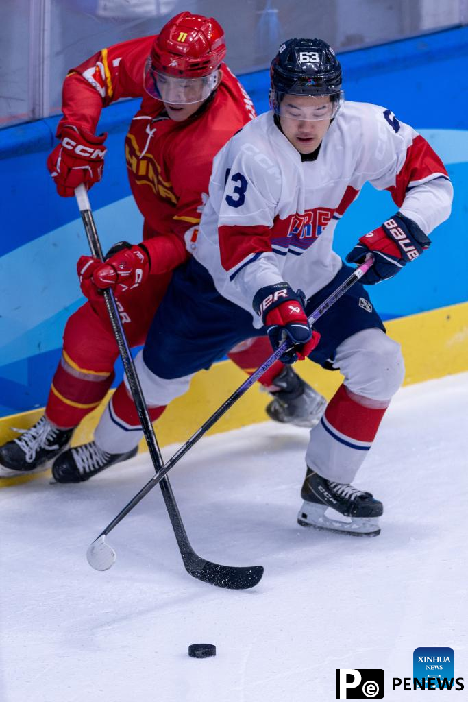 China loses to S. Korea in overtime at Asian Winter Games ice hockey