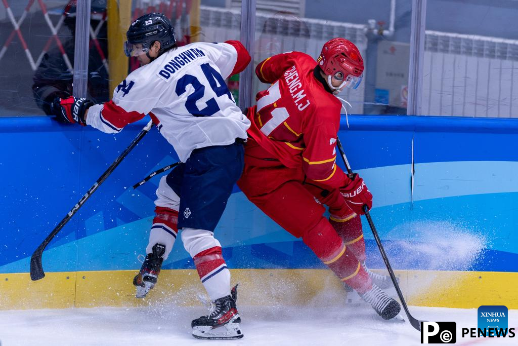 China loses to S. Korea in overtime at Asian Winter Games ice hockey