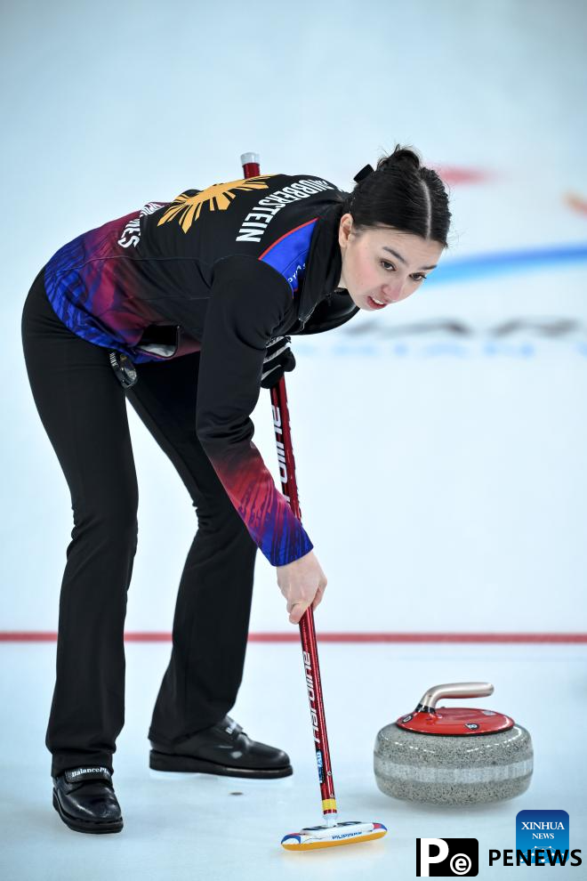 Highlights of curling mixed doubles Round Robin Session 1 at 2025 Asian Winter Games