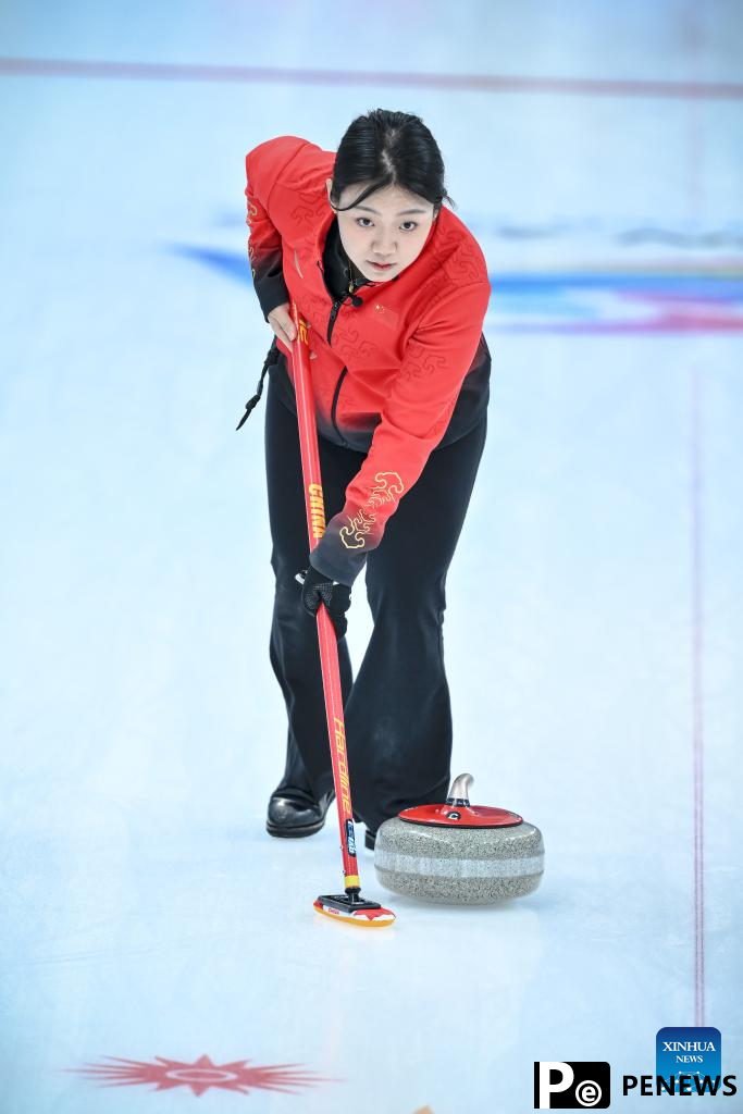 Highlights of curling mixed doubles Round Robin Session 1 at 2025 Asian Winter Games