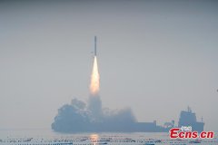 3 rocket sends satellite group into space