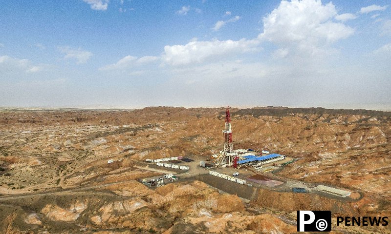 Photo taken on July 7, 2017 shows Keshen 605 well at the Tarim Oilfield in Aksu, northwest China's Xinjiang Uygur Autonomous Region. (Photo:Xinhua)