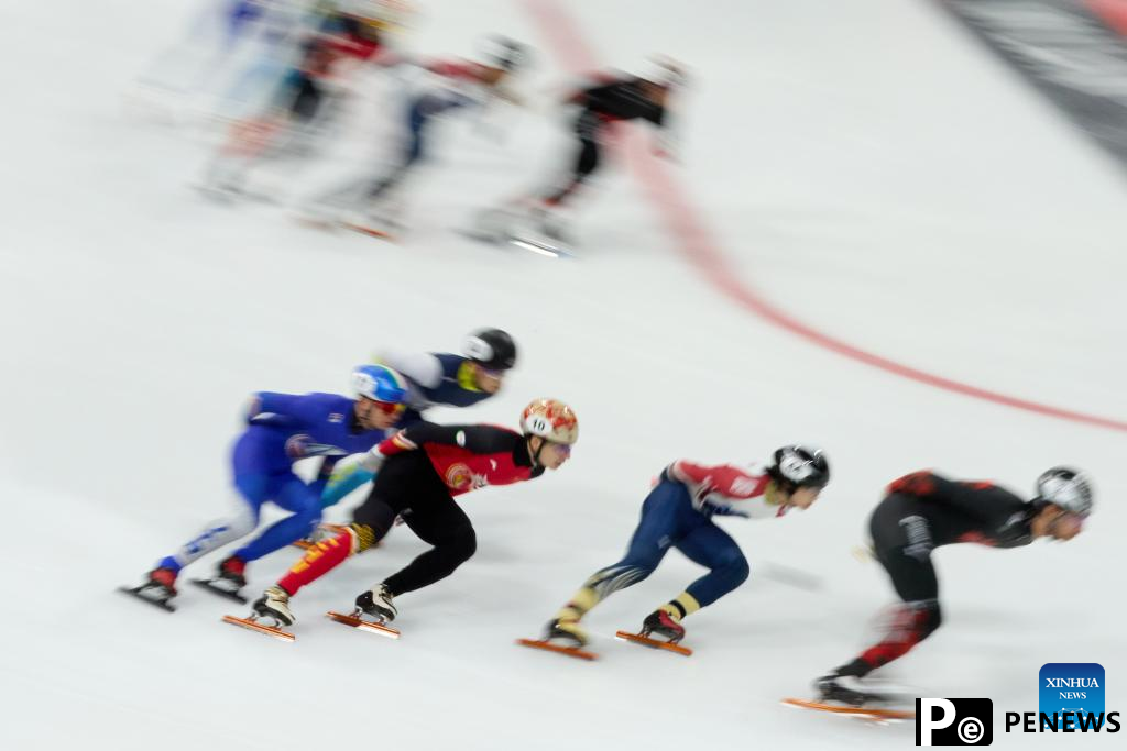China concludes short track speed skating Milan event with 1 gold, 1 bronze