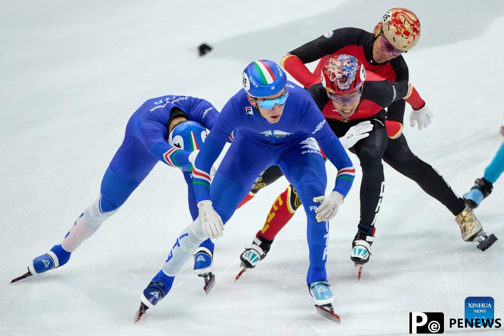 China concludes short track speed skating Milan event with 1 gold, 1 bronze