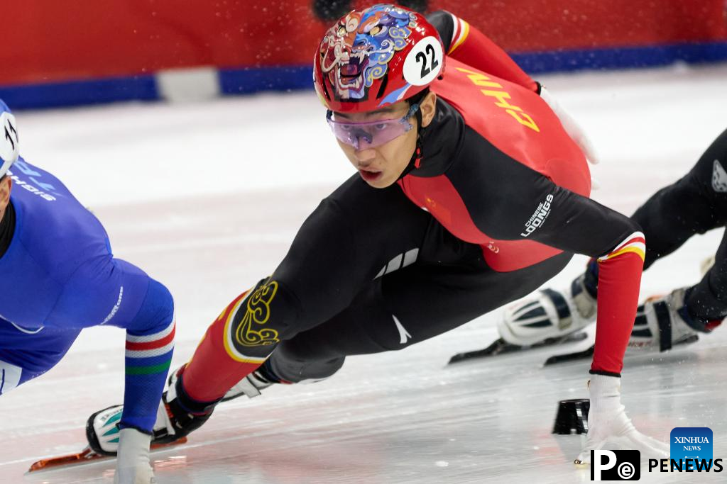 China concludes short track speed skating Milan event with 1 gold, 1 bronze