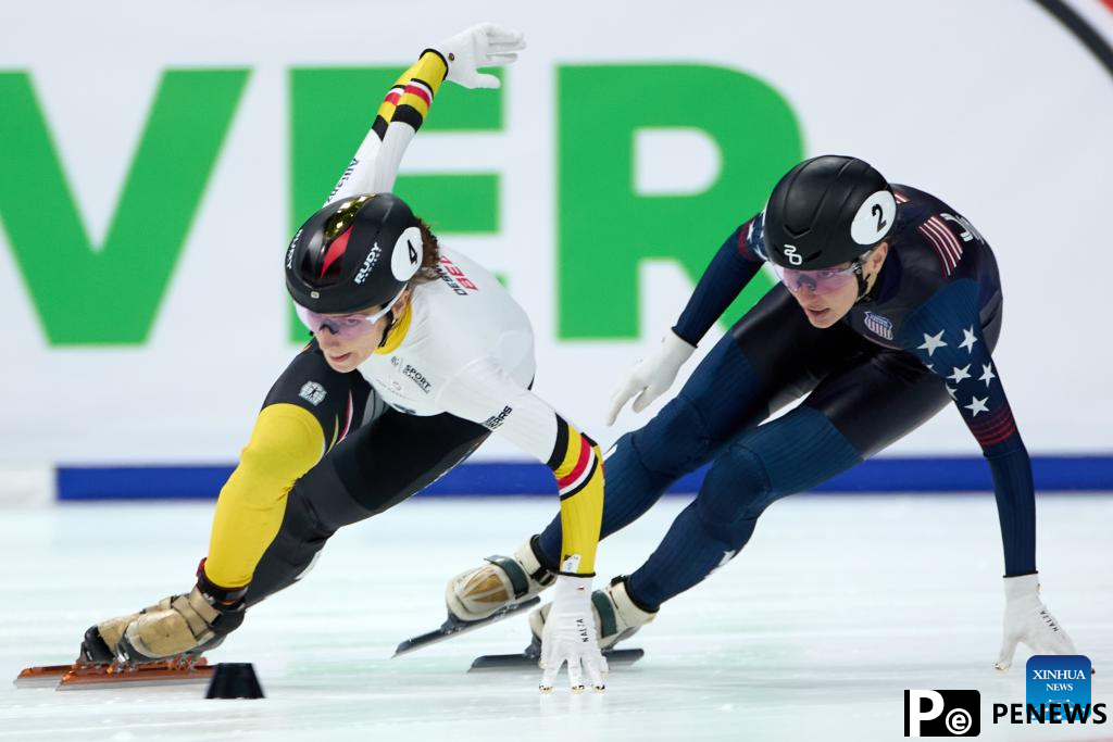 China concludes short track speed skating Milan event with 1 gold, 1 bronze