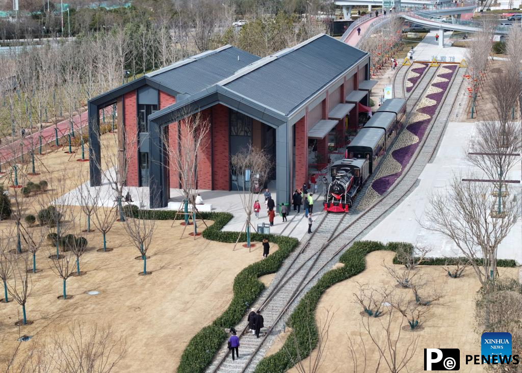 In pics: comprehensive park transformed from railway remains in Xi
