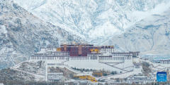 Snow scenery in Lhasa, China's Xizang