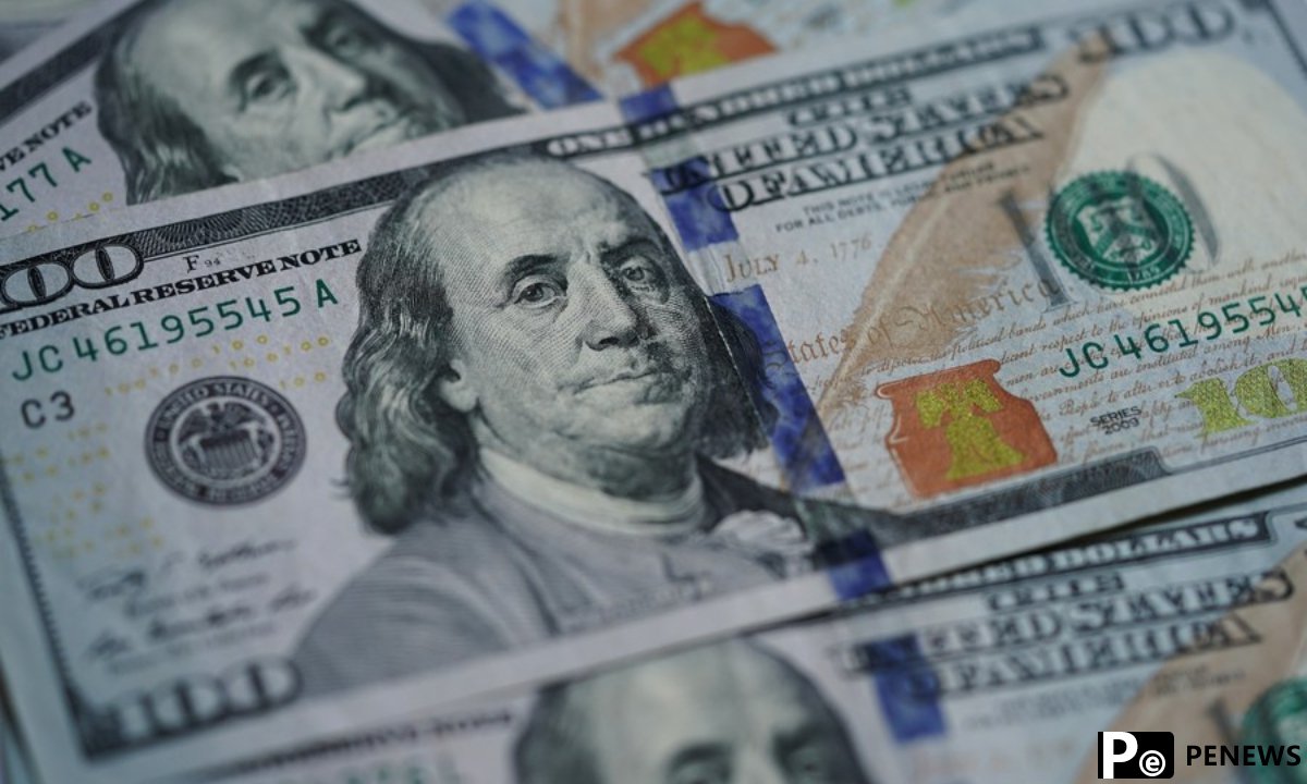 Photo shows US dollar banknotes in Washington, DC, the United States. Photo:Xinhua