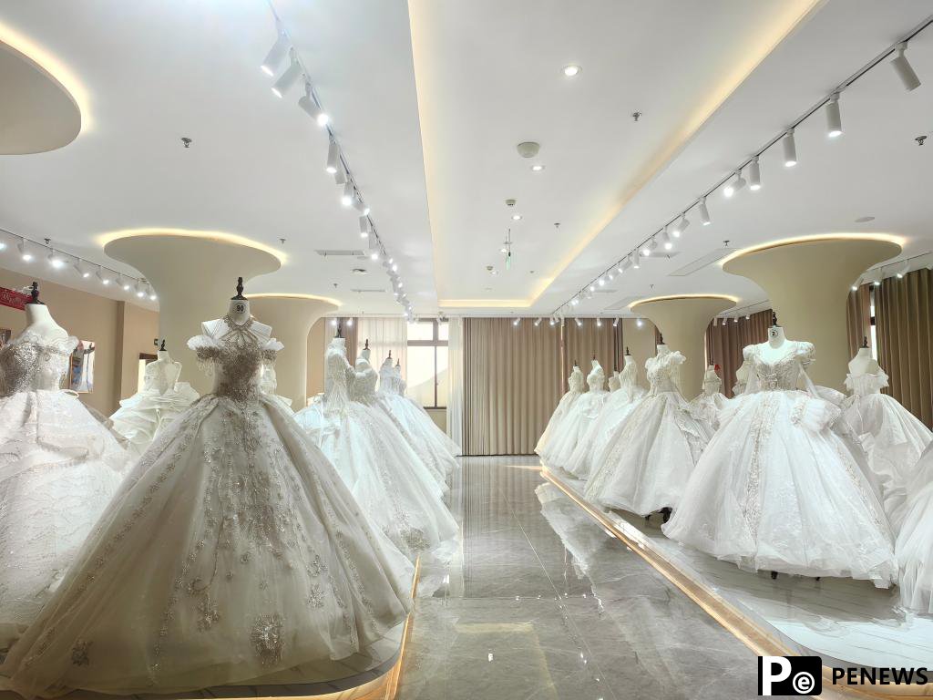 Small township develops big wedding dress industry