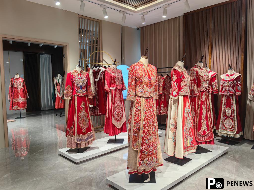 Small township develops big wedding dress industry