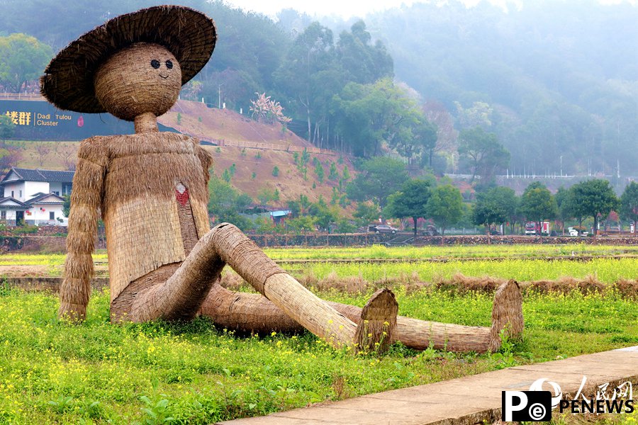In pics: Beautiful scenery of rapeseed flowers and traditional earthen buildings draws crowds to Hua