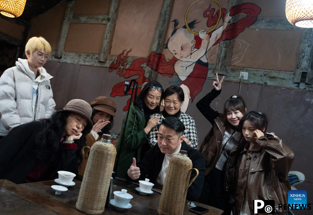 Teahouse themed on "Ne Zha" in Yibin City of SW China becomes tourist attraction