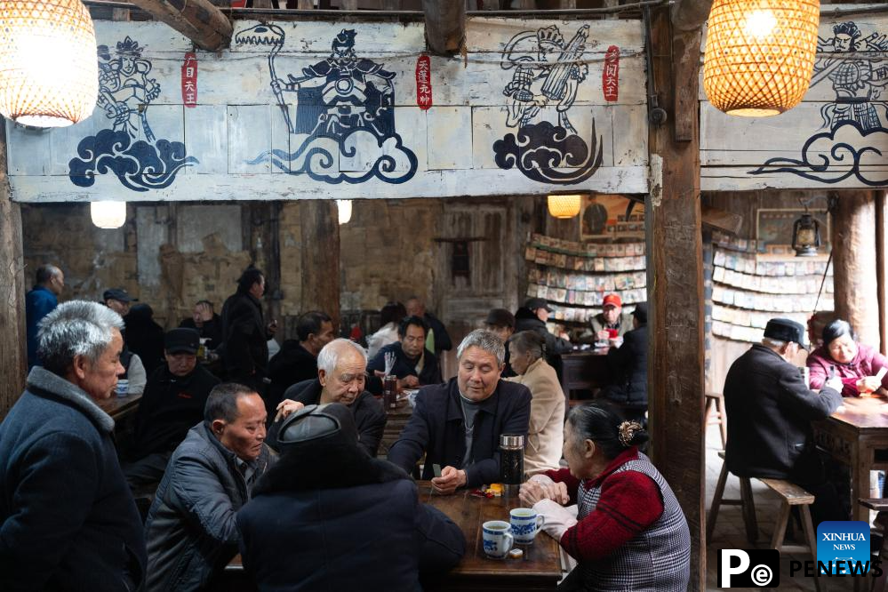 Teahouse themed on "Ne Zha" in Yibin City of SW China becomes tourist attraction