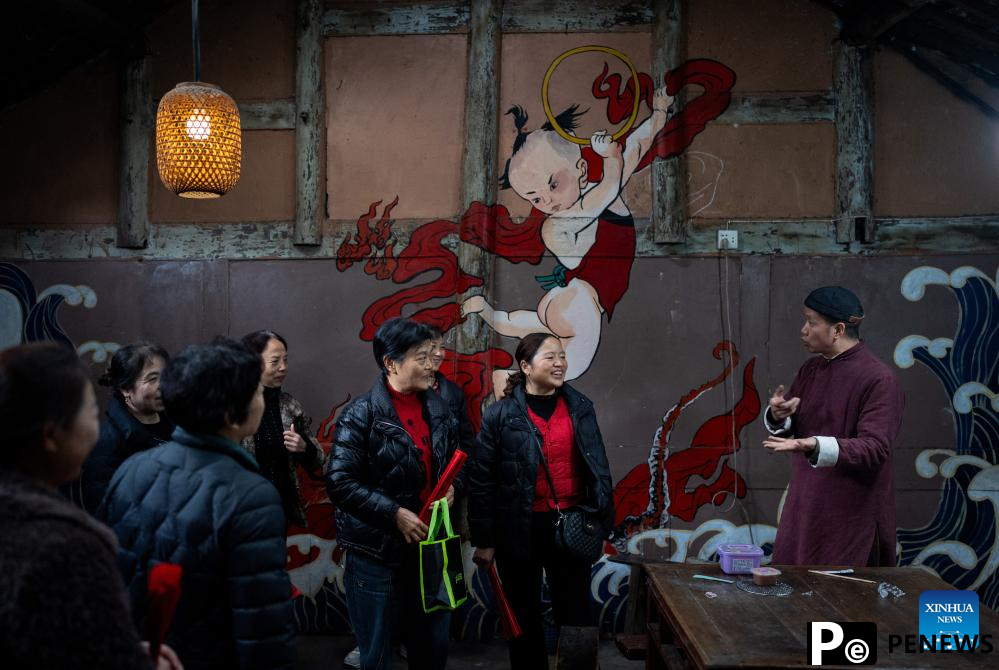 Teahouse themed on "Ne Zha" in Yibin City of SW China becomes tourist attraction