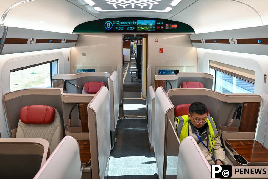 speed train undergoing type tests in Beijing