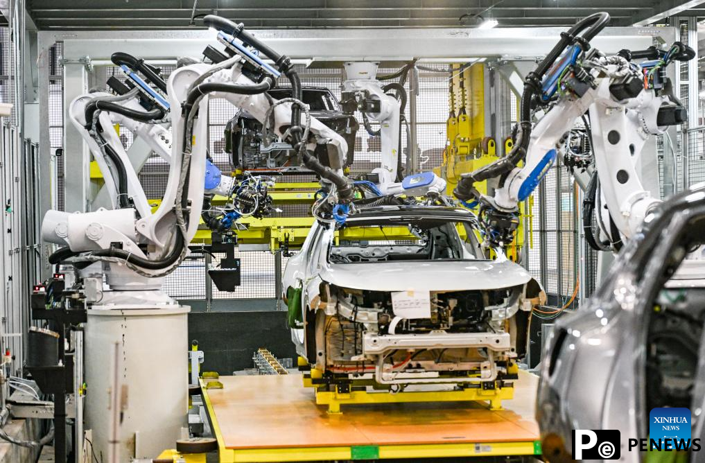 A glimpse of new energy vehicle factory in China