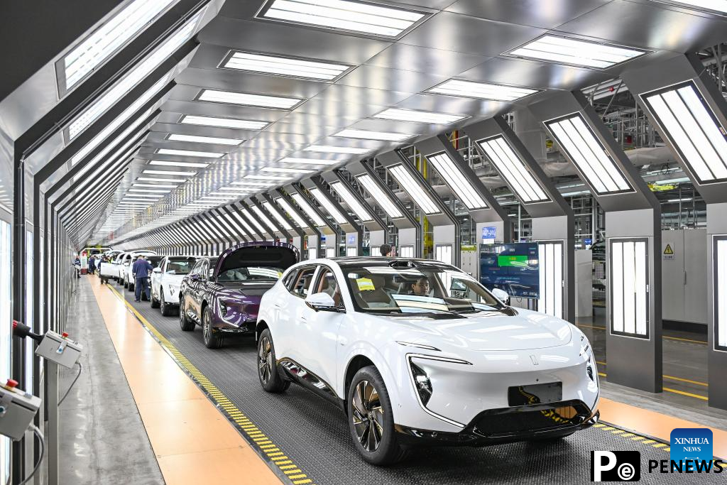 A glimpse of new energy vehicle factory in China