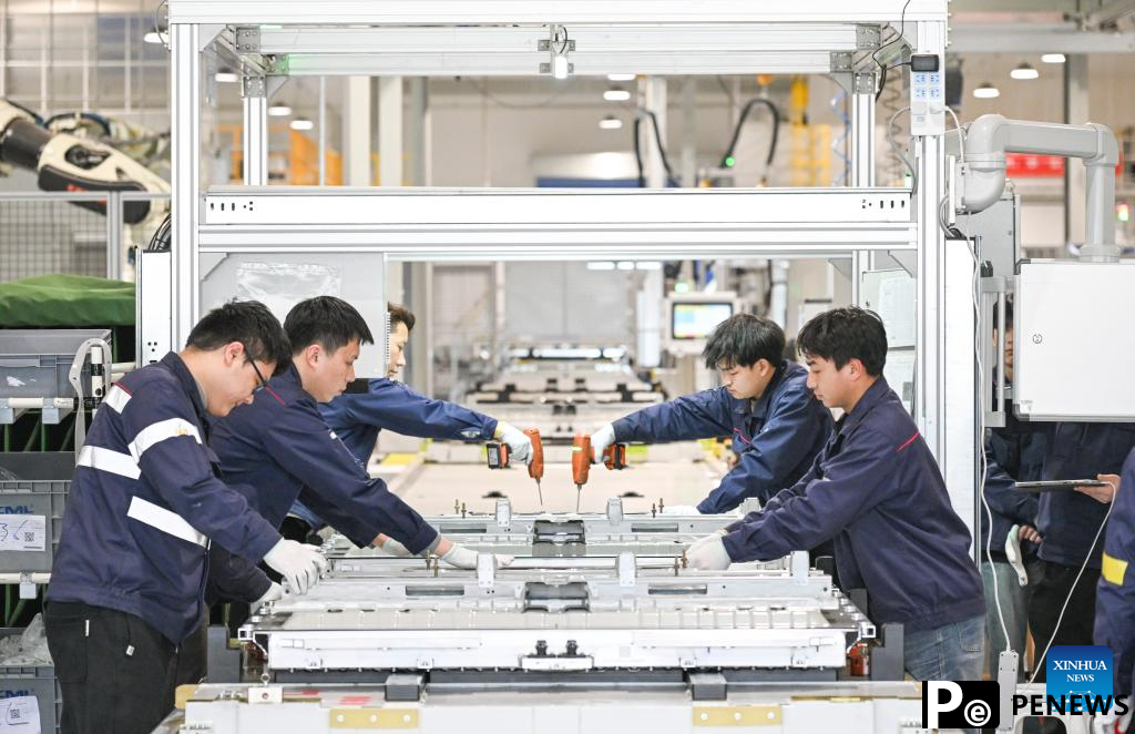 A glimpse of new energy vehicle factory in China
