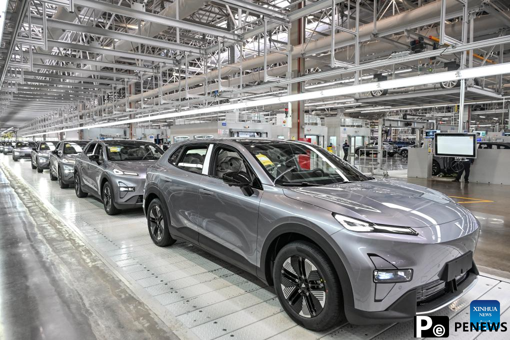 A glimpse of new energy vehicle factory in China