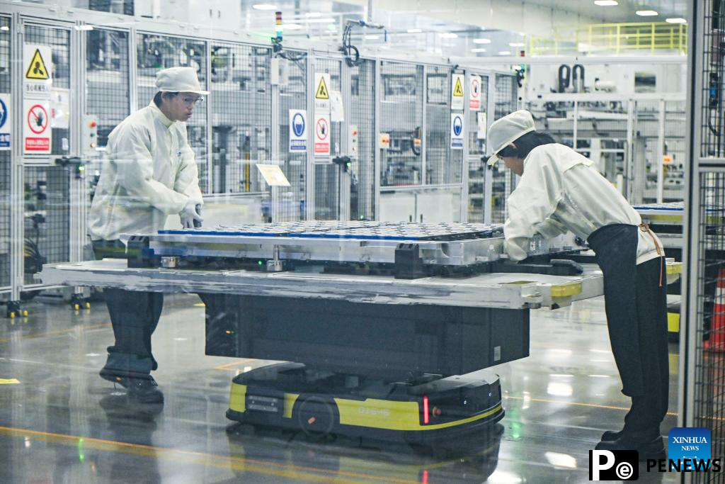 A glimpse of new energy vehicle factory in China