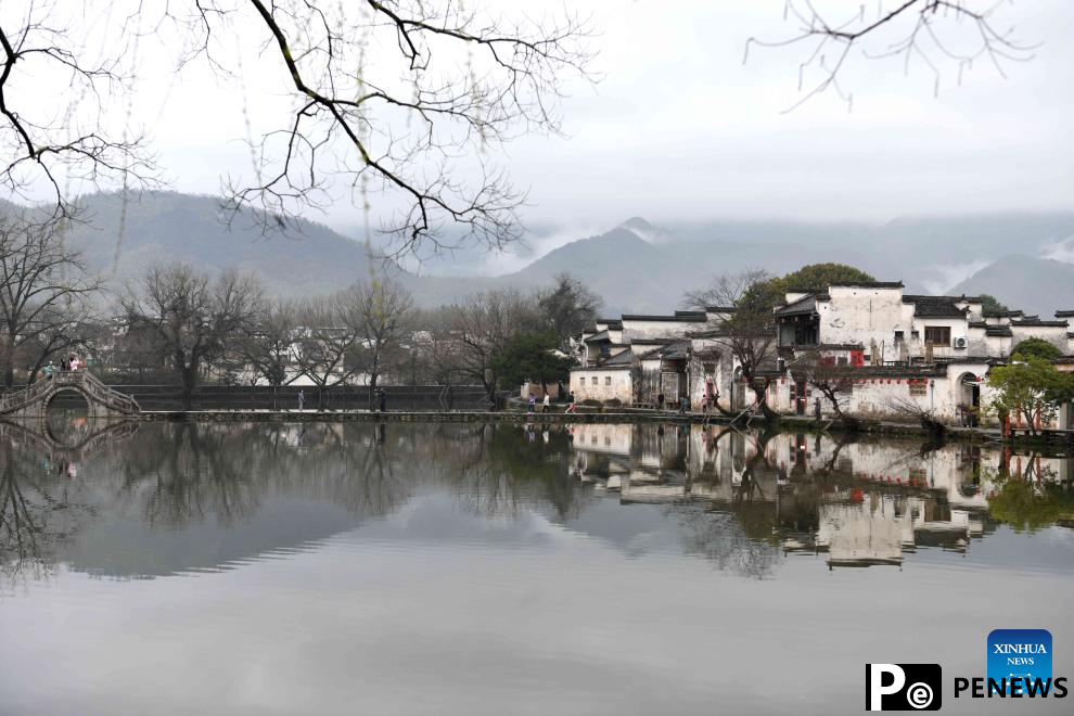 View of Hongcun Village in China