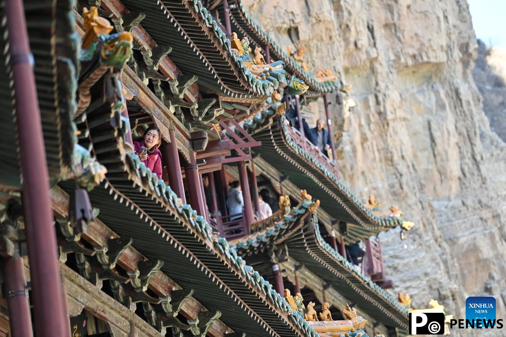 View of Hanging Temple in China