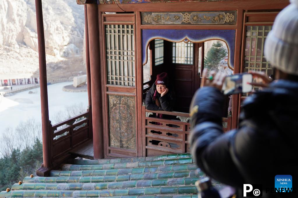 View of Hanging Temple in China