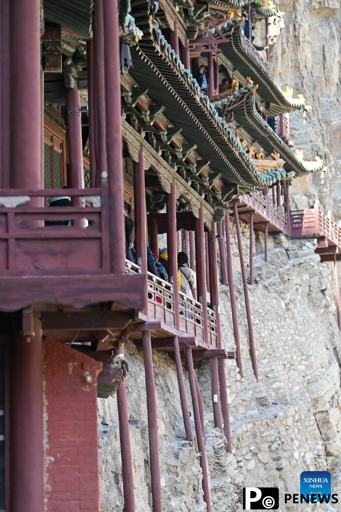 View of Hanging Temple in China