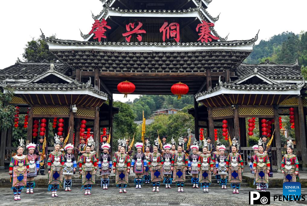 View of Zhaoxing Dong Village in China