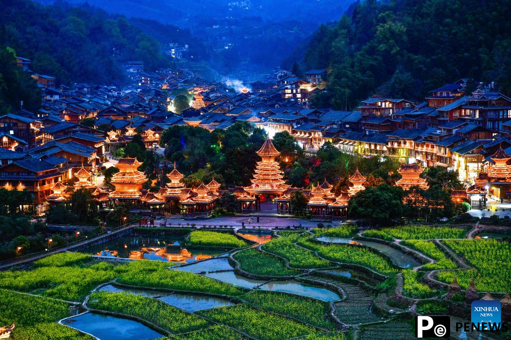 View of Zhaoxing Dong Village in China