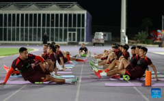 China's football team attends training session for upcoming 2026 FIFA World Cup Asian Qualifiers