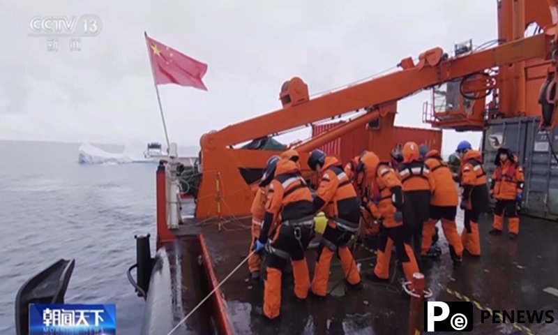 China’s first Antarctic ecological subsurface mooring buoy successfully retrieved