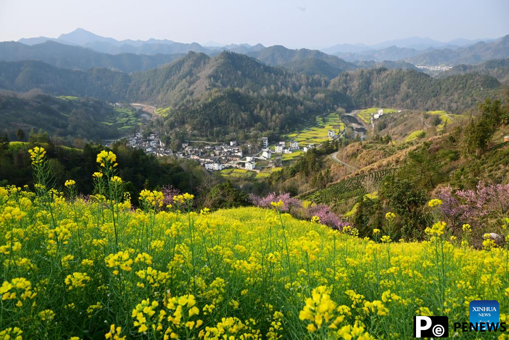 Spring scenery in Shexian County, China