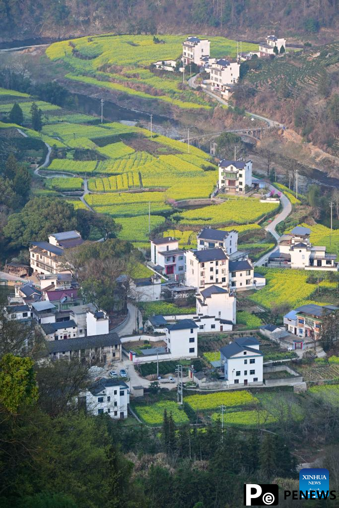 Spring scenery in Shexian County, China