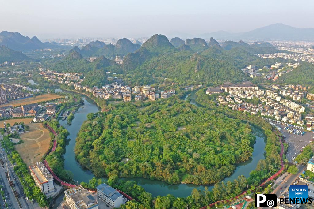 A glimpse of breathtaking landscape in Guilin, S China