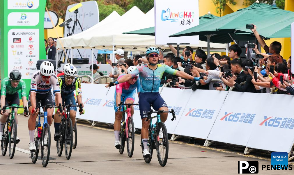 Highlights of 16th Tour of Hainan cycling race in Qionghai