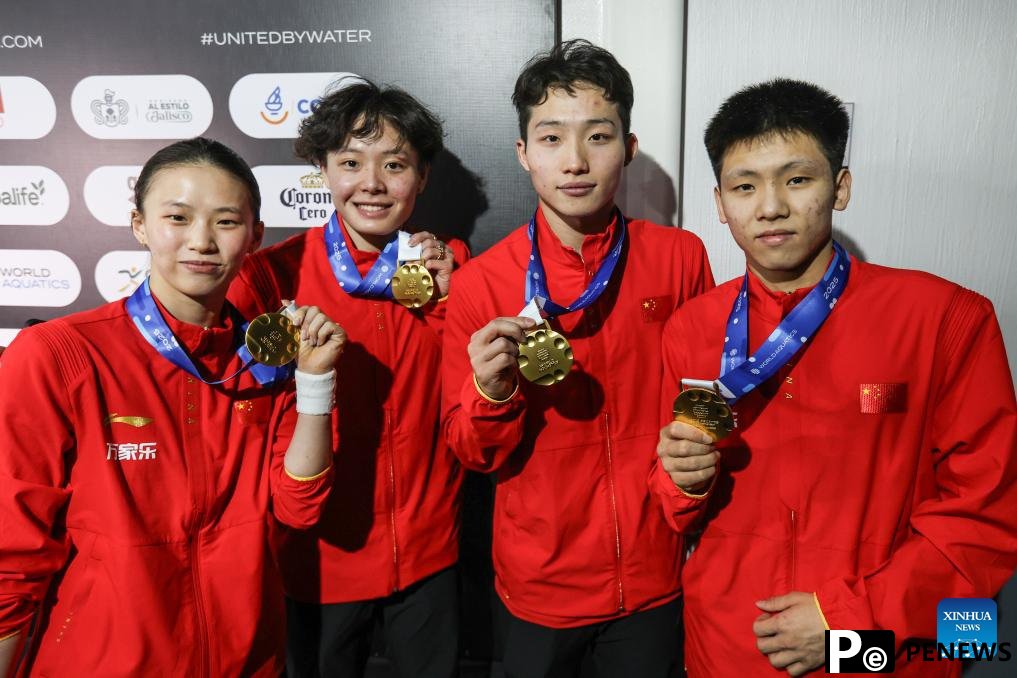 China secures mixed team gold at Diving World Cup in Guadalajara