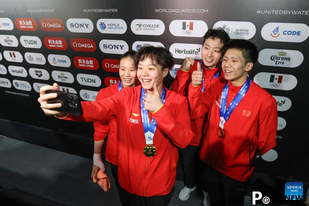 China secures mixed team gold at Diving World Cup in Guadalajara