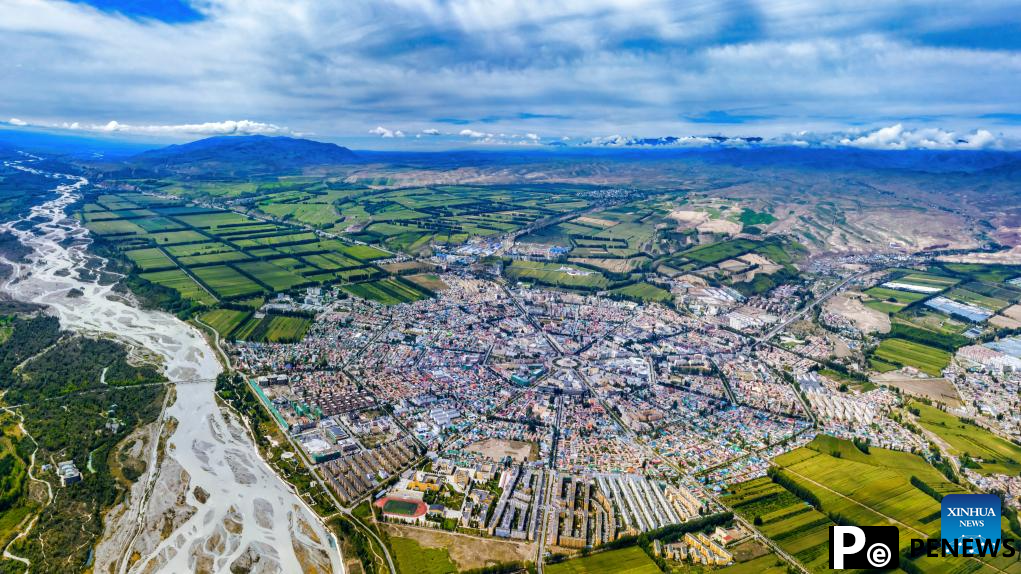 View of Tekes County in China
