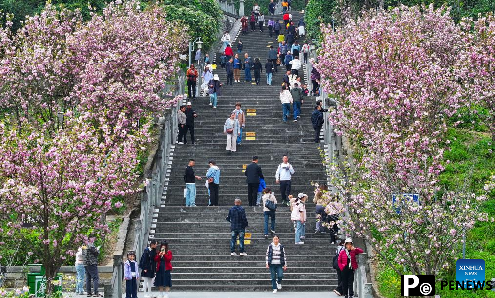 People enjoy Qingming holiday in China