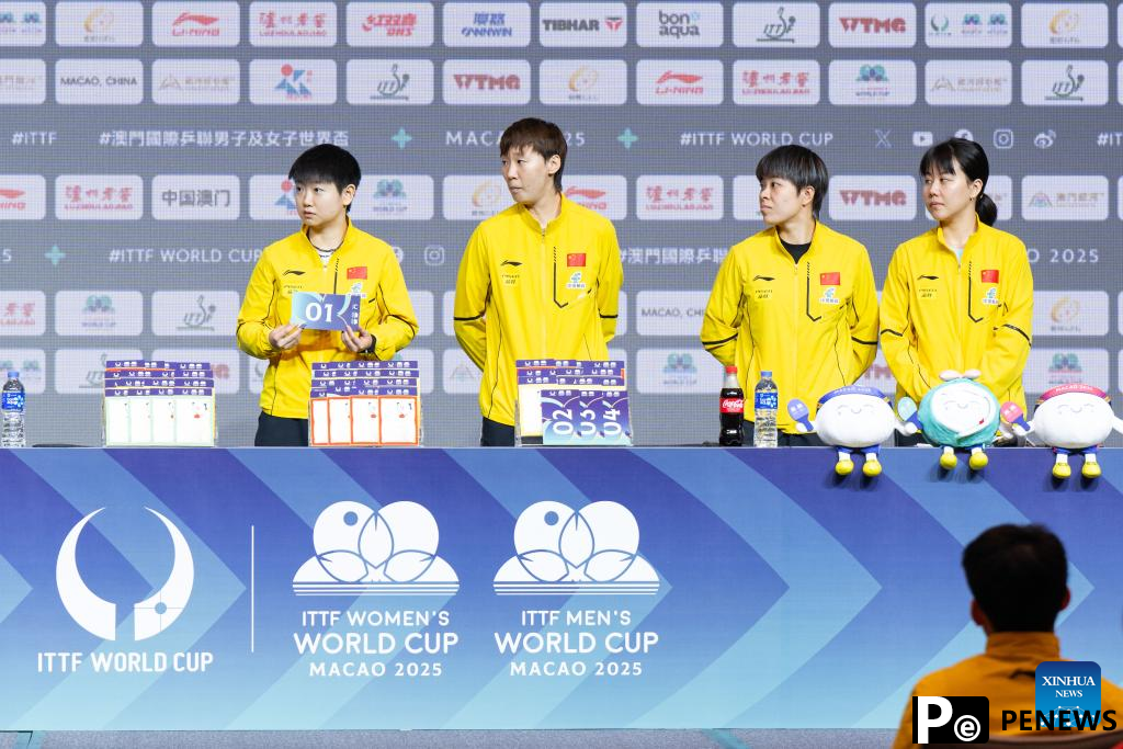 In pics: drawing ceremony of ITTF Men