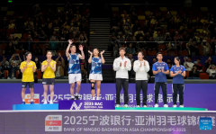Highlights of mixed doubles event at Badminton Asia Championships 2025