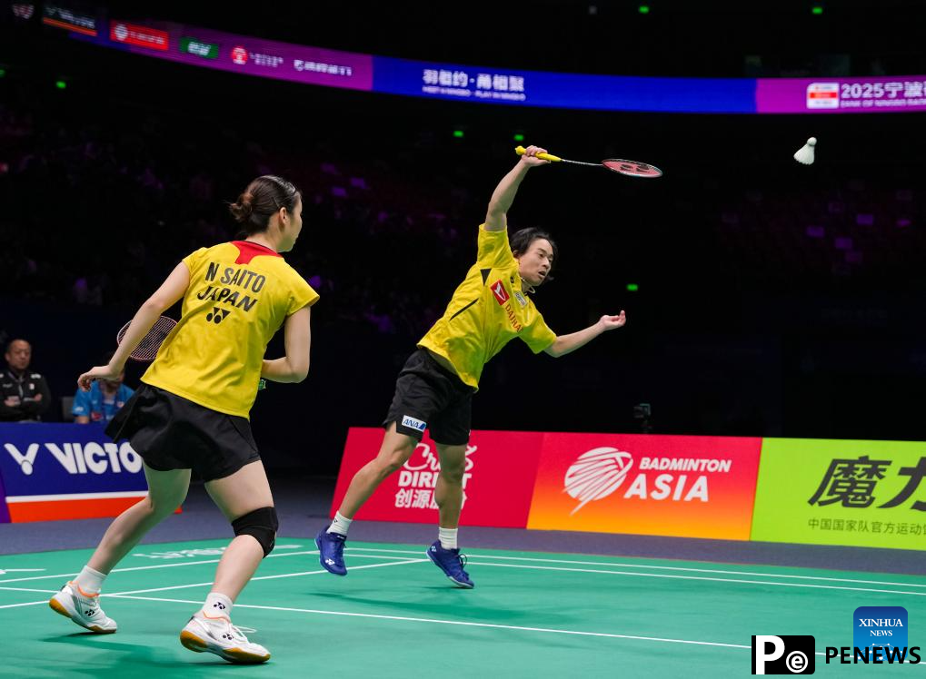 Highlights of mixed doubles event at Badminton Asia Championships 2025