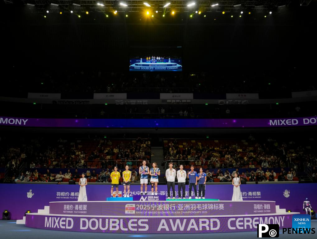 Highlights of mixed doubles event at Badminton Asia Championships 2025