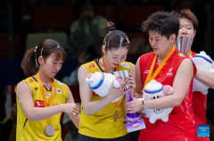 Women's doubles final at Badminton Asia Championships 2025 in Ningbo